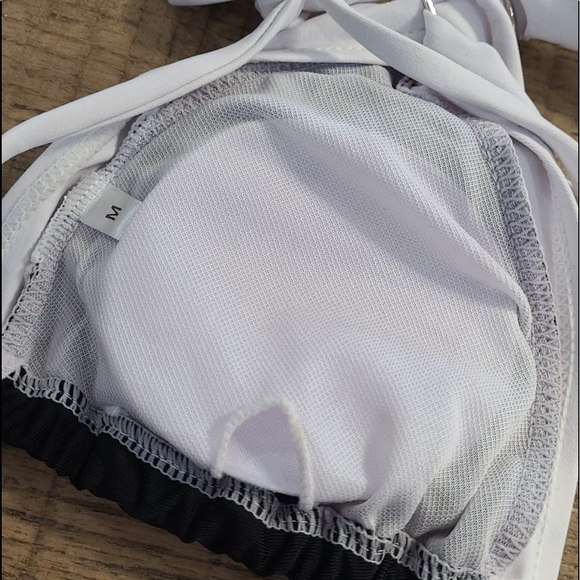 Black and white Women Brazilian Bikini Swimsuit - Picture 5 of 8